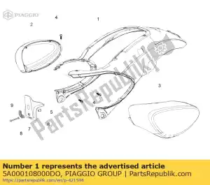 Piaggio Group 5A000108000DO owiewka tylna. niebieski - Dół