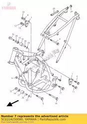 Here you can order the bracket, rear upper 1 from Yamaha, with part number 5CU214250000: