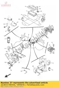 yamaha 2S3833780000 stay, horn - Bottom side