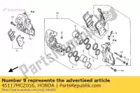 45117MCZ016, Honda, zuiger honda cb 900 2002 2003 2004 2005, Nieuw