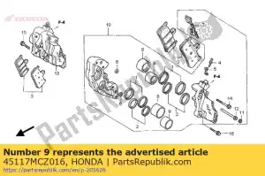 honda 45117MCZ016 piston - La partie au fond