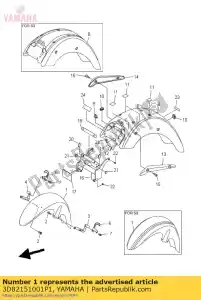 yamaha 3D82151001P1 pára-choque dianteiro comp. - Lado inferior