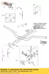 Here you can order the alu-handlebar sx,sc,advent. 97 from KTM, with part number 58302001300: