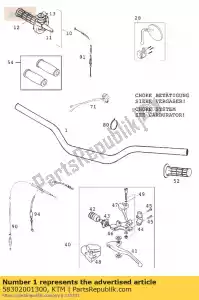 KTM 58302001300 alu-handlebar sx,sc,advent. 97 - Bottom side