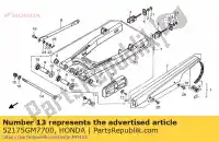 52175GM7700, Honda, curseur, chaîne inférieure honda cb cr 80 250 1986 1987 1988 1989 1990 1991 1992 1993 1994 1995 1996 1997, Nouveau