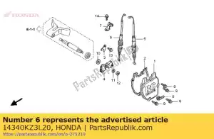 Honda 14340KZ3L20 cavo comp., fr. ez. valvola - Il fondo