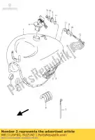 6811126F00, Suzuki, emblema, serbatoio del carburante suzuki vl 125 250 2000 2001 2002 2003 2004 2005 2006 2007, Nuovo