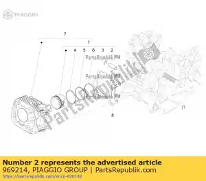 Piaggio Group 969214 piston pin - Bottom side