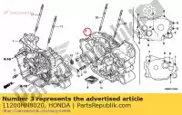 11200HN8020, Honda, carter comp., rr. honda  trx 650 680 700 2003 2004 2005 2006 2007 2008 2009 2010 2012 2017 2018 2019 2020, Nieuw