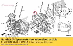 Qui puoi ordinare carter comp., rr. Da Honda , con numero parte 11200HN8020: