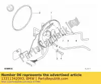 13311342093, BMW, retour fuel hose bmw  1100 1150 1995 1996 1997 1998 1999 2000 2001 2002 2003 2004 2005 2006, New