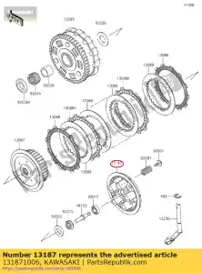 Kawasaki 131871006 plate-clutch operatin - Bottom side