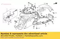 80100KTF640, Honda, garde-boue a, rr. honda sh 125 150 2005 2006 2007 2008, Nouveau