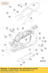 ktm 8300300110030 marco atv-xc 'nc08 - Lado inferior