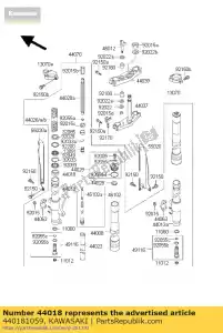 Kawasaki 440181059 piston-fork,inner pip - Bottom side