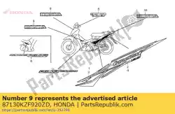 Here you can order the mark,honda*type4* from Honda, with part number 87130KZF920ZD:
