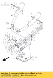 Aqui você pode pedir o tubo, exh l em Suzuki , com o número da peça 1416042F00: