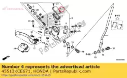 Here you can order the cap, master cylinder from Honda, with part number 45513KCE671: