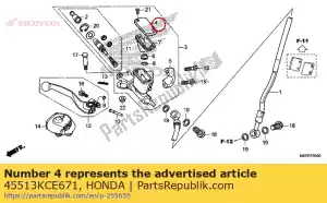 honda 45513KCE671 cap, master cylinder - Bottom side