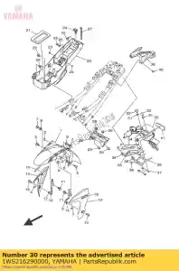 yamaha 1WS216290000 guardia, barro - Lado inferior