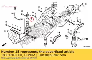 honda 18391MEL000 verpakking, geluiddemper - Onderkant