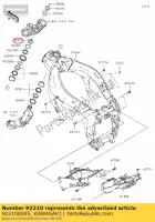 922100095, Kawasaki, écrou, 35 mm zx1000-c1h kawasaki  gtr h2 h2r klz tr z zx zzr 600 636 1000 1400 2004 2005 2006 2007 2008 2009 2010 2011 2012 2013 2014 2015 2016 2017 2018 2019 2020 2021, Nouveau