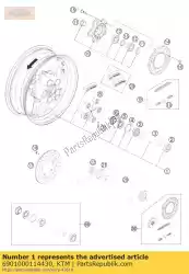 Qui puoi ordinare cerchio posteriore 6x17 'cpl. 09 da KTM , con numero parte 6901000114430: