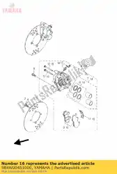 Aqui você pode pedir o kit de pastilha de freio em Yamaha , com o número da peça 5B4W00451000: