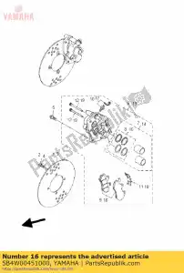 yamaha 5B4W00451000 kit de pastilha de freio - Lado inferior