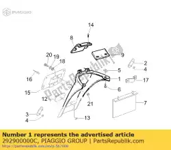 Aquí puede pedir panel trasero de Piaggio Group , con el número de pieza 292900000C: