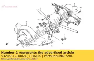 Honda 53205KTZD00ZG capa, han * nha48m * - Lado inferior