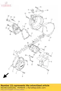 yamaha 903403200200 plugue, parafuso reto - Lado inferior