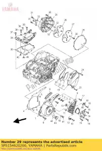 yamaha 5PS154620200 uszczelka, pokrywa skrzyni korbowej 3 - Dół