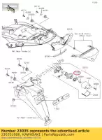 230351066, Kawasaki, lámpara reflectora, licencia kawasaki vn classic b d z  j er6n a m er6f zx6rr ninja n klz versys klx r drifter c el eliminator zzr e f k custom kle gtr zr7 s vn15 fi zx10r se zl zx6r p mean streak g h performance sport l special edition tourer zx1400 er650 vulcan kdx lt nomad police , Nuevo