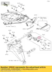 Ici, vous pouvez commander le lampe-réflecteur, licence auprès de Kawasaki , avec le numéro de pièce 230351066: