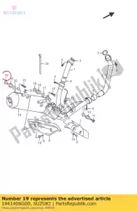 suzuki 1441406G00 dado, silenziatore sup - Il fondo