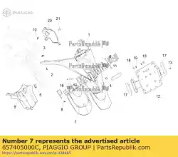 Aqui você pode pedir o extensão de proteção contra respingos em Piaggio Group , com o número da peça 657405000C: