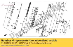 Aqui você pode pedir o primavera, fr. Ushion em Honda , com o número da peça 51401ML3911: