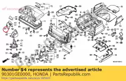 Here you can order the nut, clip from Honda, with part number 90301GE0000: