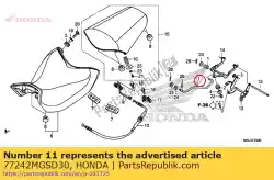 Here you can order the rod, pillion seat from Honda, with part number 77242MGSD30: