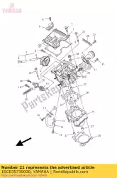 Here you can order the bolt 1 from Yamaha, with part number 1SCE35730000: