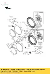 Qui puoi ordinare fascia-rim, 110/90 da Suzuki , con numero parte K410231081: