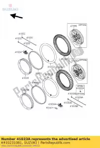 suzuki K410231081 fascia-rim, 110/90 - Il fondo