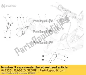 Piaggio Group 643325 richtingaanwijzer rechtsvoor - Onderkant