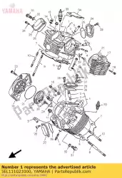 Aquí puede pedir conjunto de culata de Yamaha , con el número de pieza 5EL111021000: