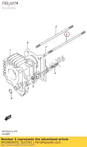 Suzuki 0910806055 bolt,stud - Bottom side