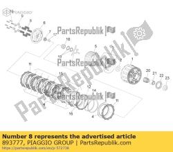 Aprilia 893777, Ressort d'embrayage, OEM: Aprilia 893777