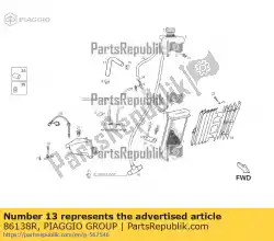 Ici, vous pouvez commander le tuyau auprès de Piaggio Group , avec le numéro de pièce 86138R: