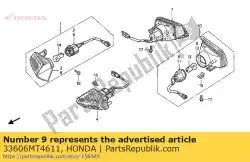 Aqui você pode pedir o lente comp., r. Rr. Piscadela em Honda , com o número da peça 33606MT4611: