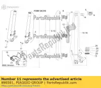 896581, Piaggio Group, voorbelaste buis aprilia mana na zd4rc000, zd4rca00, zd4rc001, zd4rcc00 zd4rcb00, zd4rcc01, zd4rce00 850 2007 2008 2009 2010 2011 2016, Nieuw